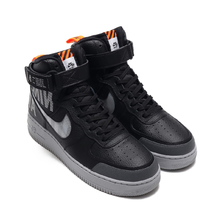 NIKE AIR FORCE 1 HIGH '07 LV8 2 BLACK/WOLF GREY-DARK GREY-TOTAL ORANGE CQ0449-001画像