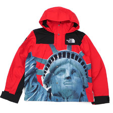 Supreme &times; THE NORTH FACE 19FW Statue of Liberty Mountain Jacket RED画像