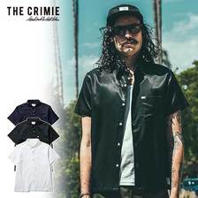 CRIMIE MILITARY SATAIN SHORT SLEEVE SHIRT CR01-02L1-SS07画像