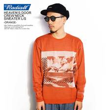 RADIALL HEAVEN'S DOOR - CREW NECK SWEATER L/S - ORANGE - RAD-19AW-KNIT003画像