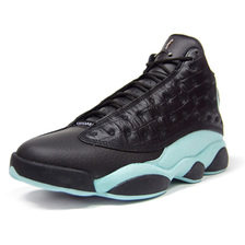 NIKE AIR JORDAN 13 RETRO BLACK/METALLIC SILVER-ISLAND GREEN 414571-030画像