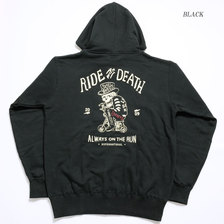 SKULL WORKS フルジップパーカー "ロウブロウスカル" 111807画像