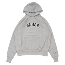 Champion &times; MoMA Reverse Weave Hoodie GREY画像