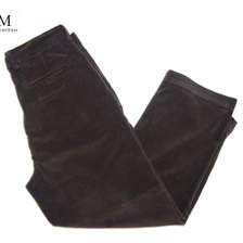 RICCARDO METHA 1-TUCK CORDUROY WIDE TROUSER marrone画像