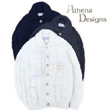 Athena Designs ARAN CARDIGAN画像