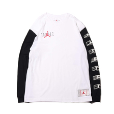 NIKE M J LGC AJ11 CLRBLK LS TEE WHITE CU1072-100画像