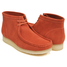 Clarks WALLABEE BOOT BURNT ORANGE SUEDE 26144253画像