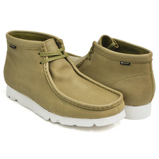 Clarks WALLABEE BT GTX KHAKI LEATHER 26144523画像