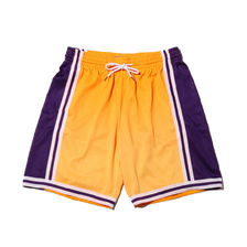 Mitchell & Ness Old English Swingman Shorts LA.Lakers YELLOW SMSHEF18023-LAL画像