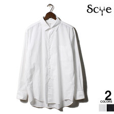Scye WASHED POPLIN BOXY REGULAR COLLAR SHIRT 1120-31068画像