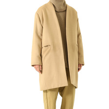 GOLD WOOL CASHMERE NO COLLAR COAT GL14491画像