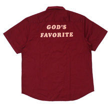 Supreme 19FW Gods Favorite S/S Work Shirt BURGUNDY画像