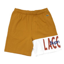Supreme 19FW Logo Panel Sweatshort GOLD画像