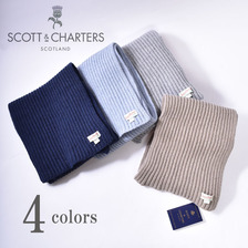 SCOTT & CHARTERS LAMBSWOOL MUFFLER画像