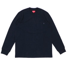 Supreme 19FW L/S Pocket Tee NAVY画像