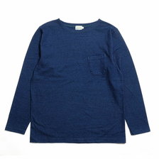 BURGUS PLUS L/S Heavy Weight Indigo Basque Shirt Solid Indigo HBP-005ID画像