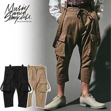MSML LINEN SUSPENDERS CROPPED PANTS M301-02L1-PH01画像