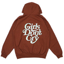 Girls Don't Cry LOGO HOODY BROWN画像