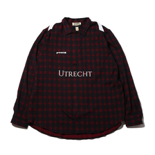 DIADORA FLANNEL SHIRT 9 BLACK/TRUE RED 176344-0621画像