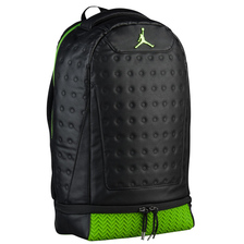 NIKE JORDAN RETRO 13 BACKPACK black/green STEALTH 9A1898-171画像
