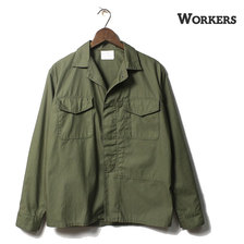 Workers Fatigue Shirt, OD, 7 oz Reversed Sateen,画像
