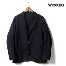 Workers Blazer, Wool Mohair Tropical, Dark Navy,画像
