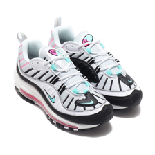 NIKE W AIR MAX 98 PURE PLATINUM/AURORA GREEN-BLACK AH6799-065画像