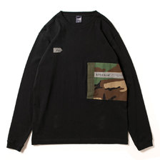 APPLEBUM BIG SIDE POCKET L/S Tee BLACK画像