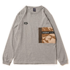 APPLEBUM BIG SIDE POCKET L/S Tee H.GREY画像