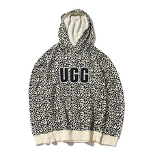 UGG Logo Hoodie Sweatshirt Print OFF WHITE/ BLACK 1116670-OWBK画像