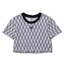 adidas CROP TEE BLACK/WHITE FM1065画像