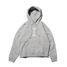 adidas LRG LOGO HOODIE MEDIUM GRAY FEATHER/WHITE FS7221画像