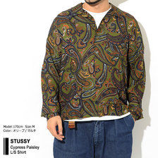 STUSSY Cypress Paisley L/S Shir 1110070画像