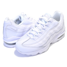 NIKE AIR MAX 95 (GS) white/white-metallic silver 905348-104画像