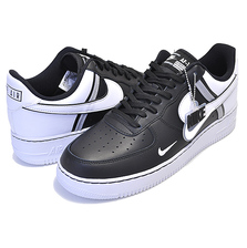 NIKE AIR FORCE 1 07 LV8 black/white-black-wolf grey CI0061-001画像