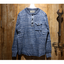 SUGAR CANE FICTION ROMANCE &ldquo;4NEEDLES INDIGO HENLEY NECK T-SHIRT&rdquo; SC68348画像
