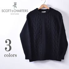 SCOTT & CHARTERS CREW NECK SWEATER画像
