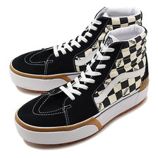 VANS CHECKERBOARD SK8-HI STACKED MULTI/TRUE WHITE VN0A4BTWVLV画像