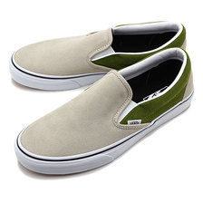 VANS SUEDE CLASSIC SLIP-ON RAINY DAY/CALLA GREEN VN0A4U38WV9画像