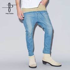 NO ID. ツイル切替サルエルデニムスキニーPT画像