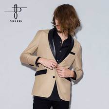 NO ID. レザー切替ショールカラーJKT 446006-336J画像