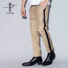 NO ID. レザー切替サイドライントラウザーズ 446006-337P画像