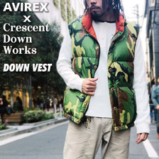 AVIREX &times; Crescent Down Works DOWN VEST 2182001画像