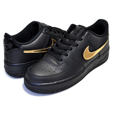 NIKE AIR FORCE 1 LV8 3 (GS) black/black-blk-white AR7446-001画像