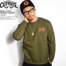 CUTRATE BOX LOGO SWEAT SHIRT -OLIVE- CR-19AW014O画像