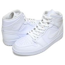NIKE AIR JORDAN 1 MID white/white-wht 554724-126画像