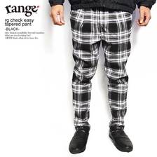 range rg check easy tapered pant -BLACK- RG19F-PT02BK画像