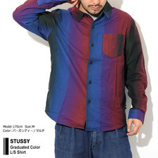 STUSSY Graduated Color L/S Shirt 1110059画像