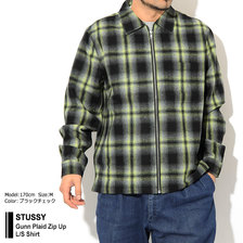STUSSY Gunn Plaid Zip Up L/S Shirt 1110072画像
