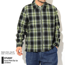 STUSSY Gunn Plaid Zip Up L/S Shirt 1110072画像